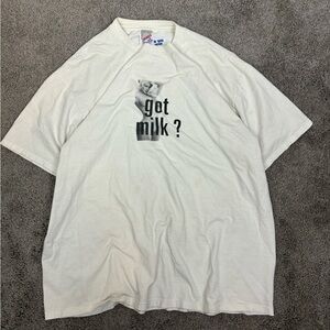 Vintage 90s jerzees anna nicole smith “got milk” promo tshirt